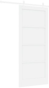Porta Deslizante vidaXL com Conjunto de Ferragens Branca 86x198,5 cm M