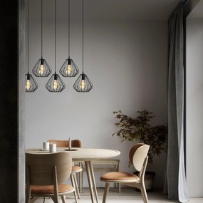 Candeeiro Suspenso Diamond – Preto – Diâmetro 93 cm, Altura 117 cm