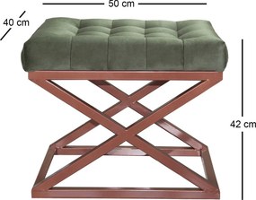 Pouffe Capraz – Copper Green – 50x42x40 cm