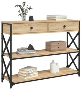 Mesa consola 100x28x75 cm derivados de madeira carvalho sonoma
