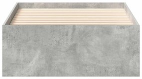 Estrutura de cama 90x190 cm cinza cimento
