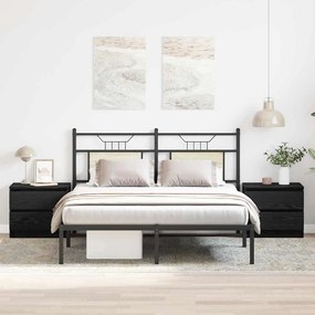 Criadouros de Canto 2 pcs Preto Carvalho 50x40x43,5 cm Madeira de Enge