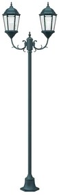 Poste de Luz de Jardim vidaXL 2-Lâmpada E27 Verde 220 cm Alumínio