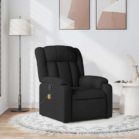 Poltrona de massagens reclinável tecido preto