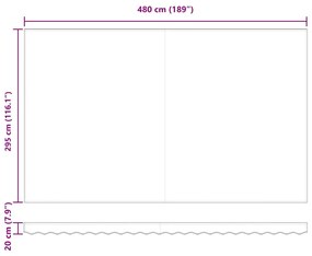 Toldo Manual Retrátil com Listras Multicores LED 500x300 cm