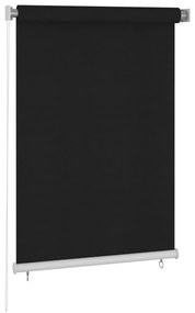 Estore de rolo para exterior 100x140 cm preto