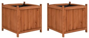 Vasos/floreiras 2 pcs 50x50x50 cm madeira de abeto