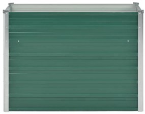 Canteiro elevado de jardim aço galvanizado 100x40x77 cm verde