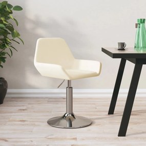 vidaXL Banco de bar tecido cor creme