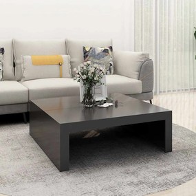 vidaXL Mesa de centro 100x100x35 cm contraplacado cinzento