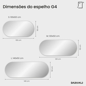 Espelho atípico com LED G4