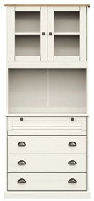 Armário alto VIGO 80x40x176 cm madeira de pinho maciça branco