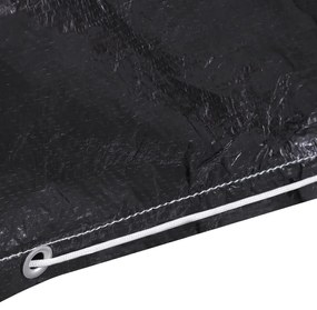 Capas móveis de jardim forma de L 2 pcs 12 ilhós 250x250x90 cm