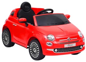 vidaXL Carro elétrico de criança Fiat 500 vermelho