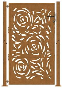 Portão de jardim 105x155 cm design de chama de aço resistente