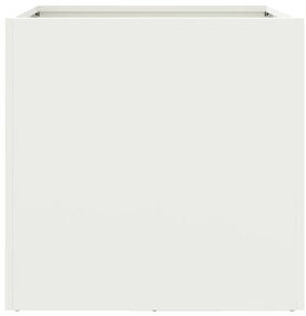 Vaso/floreira 49x47x46 cm aço branco