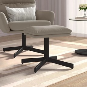 vidaXL Apoio de pés 60x60x36 cm veludo cinzento-claro