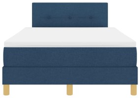 Cama Box Spring com Colchão Azul 120x200 cm Tecido