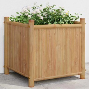 Vaso/floreira de jardim 40x40x40 cm bambu