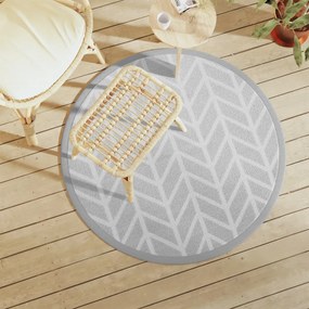 Tapete de exterior Ø120 cm ARAKIL PP cinzento