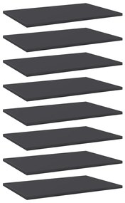 vidaXL Prateleiras para estante 8 pcs 60x40x1,5cm contraplacado cinza