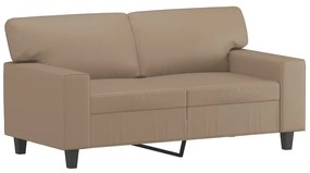 2 pcs conjunto de sofás couro artificial cor cappuccino