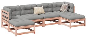 vidaXL 6 pcs conj. sofás jardim madeira abeto-de-douglas