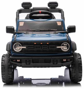Carro elétrico para crianças 12V Ford Bronco com tração traseira, licenciado (1 Lugar) bateria de lítio, leitor de MP3 com entrada USB, luzes LED Azul