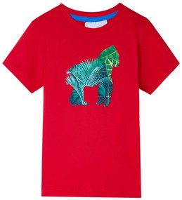 T-shirt para criança vermelho 92