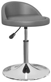 vidaXL Banco de bar couro artificial cinzento