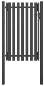vidaXL Portão de cerca de jardim em aço 100x150 cm antracite