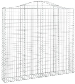 Cestos gabião arqueados 4pcs 200x30x180/200cm ferro galvanizado
