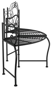 Banco para árvore 150 cm aço preto