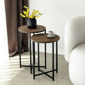 Mesa de Centro Neta – Nogueira – Medidas Grandes: Largura: 35 cm Altur
