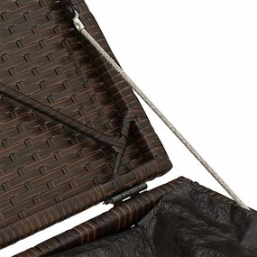 Bancos jardim com almofadas 2 unid 40x40x43 cm vime PE castanho
