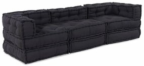vidaXL Almofada 3 pcs Antracite 70 x 70 x 54 cm Poliéster