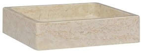 Lavatório 40x40x10 cm mármore cor creme