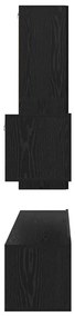Conjunto de móvel de TV 4 pcs Carvalho Preto 30.5 x 30 x 110 cm
