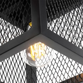 Candeeiro de teto industrial preto - CAGE Mesh Moderno