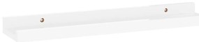 Prateleiras de parede 2 pcs 40x9x3 cm branco brilhante