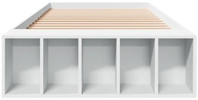 Estrutura de cama 90x190 cm derivados de madeira branco