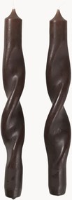 Velas cónicas artesanais Twist, conjunto de 2