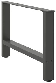 Pés para mesa de centro antracite 2 peças 70x(42-43) cm aço