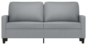 Sofá de 2 lugares em tecido 140 cm cinzento-claro