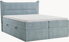 Cama divã em chenille artesanal com arrumação Rialta, H3