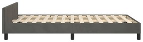 Estrutura de cama sem colchão 120x190 cm Veludo cinza escuro