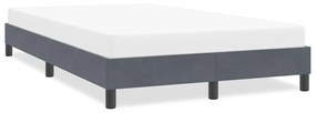 Estrutura de cama sem colchão 120x220 cm Veludo cinza escuro