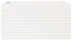 Vaso/floreira de jardim 90x60x45,5 cm pinho maciço branco