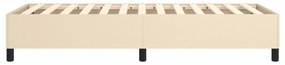 Estrutura de cama 90x190 cm tecido cor creme