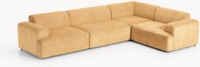 Sofá de canto comprido Melva (4 lugares)